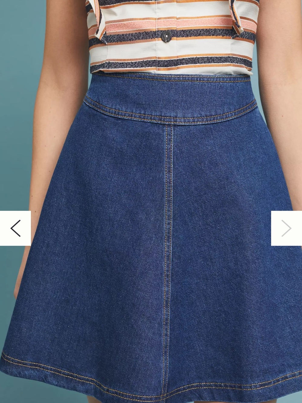 Pilcro Indigo Denim Circle Skirt